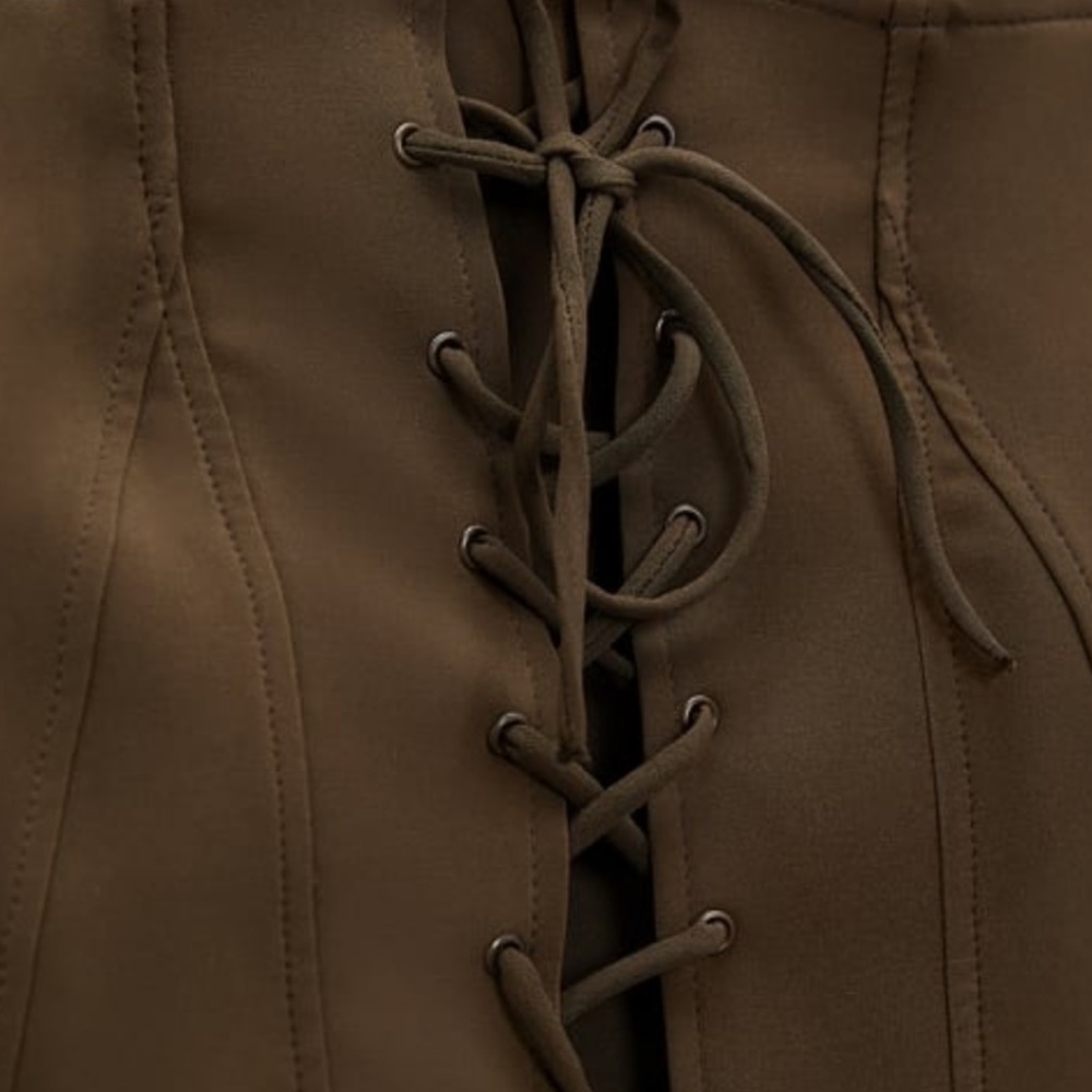 NWT ZARA TIED MINI SKIRT - Picture 3 of 5